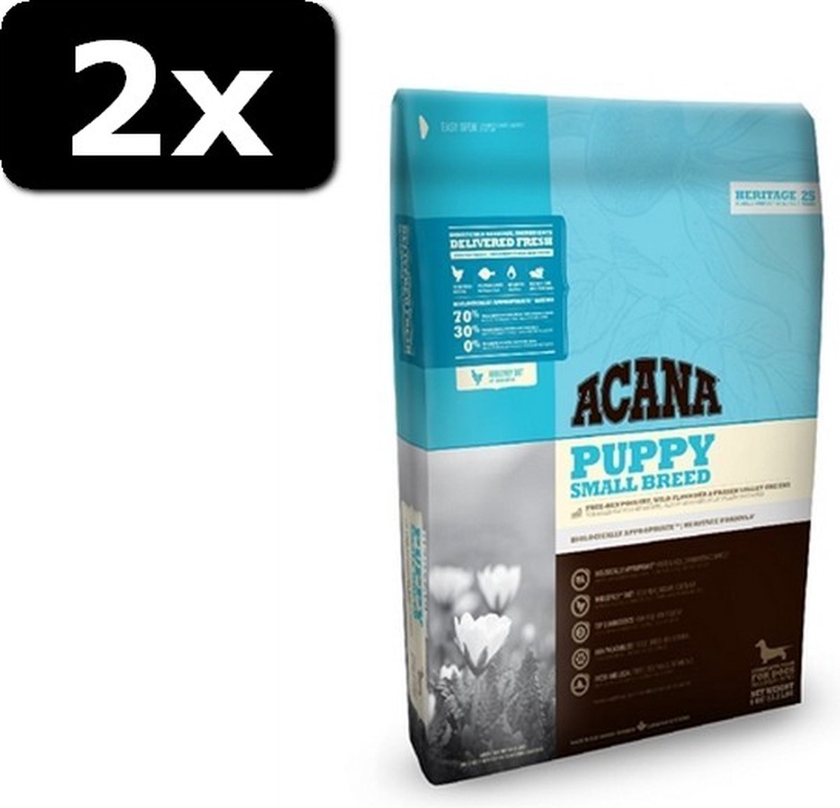 2x ACANA PUPPY SMALL BREED 6KG