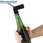 Biersnorkel voor Feestjes - Bier Atten Gadget – Makkelijk en Leuk om te Gebruiken – Bier Rietje - Zwart