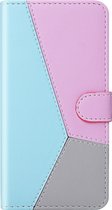 HONOR 9X Pro Hoesje - Mobigear - Design Serie - Kunstlederen Bookcase - Blauw / Roze / Paars - Hoesje Geschikt Voor HONOR 9X Pro