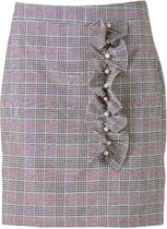 Dames geruite rok met pareldetails | Maat S