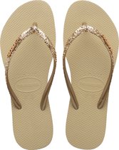 Havaianas Slim Glitter II Dames Slippers - Sand Grey - Maat 43/44
