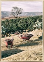 Poster Met Metaal Gouden Lijst - Lesotho Kruiwagen Poster
