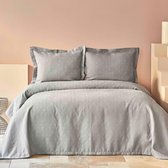 Karaca Home -Back To Basic- grijs -tweepersoons bedsprei