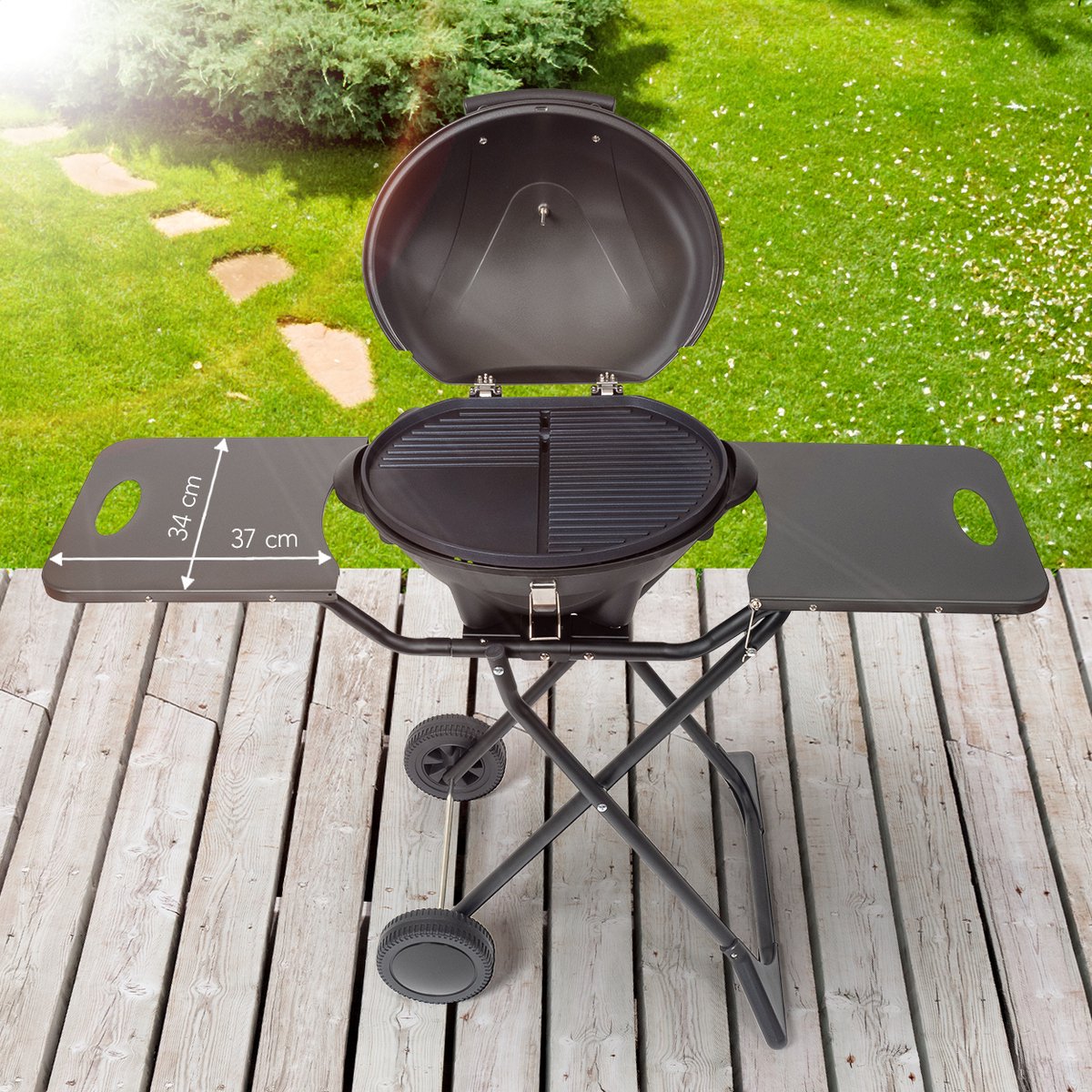 GRILLE BARBECUE RONDE DOUBLE ° 37 CM NEUF