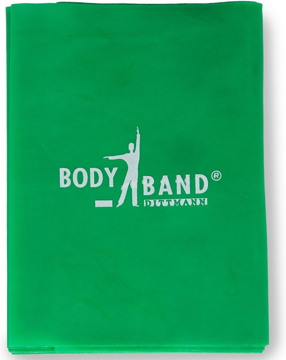 Fitness elastiek 2,5 meter - Zware weerstand - Groen - Body-Band