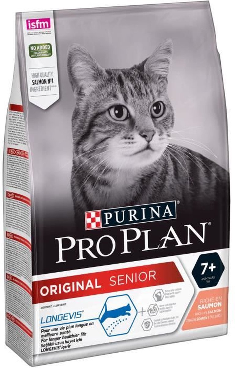 Pro Plan PROPLAN Zalmrijke kroketten Originele Senior Longevis - voor oudere katten - 3 kg