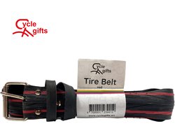 Cycle Gifts Schwalbe Broekriem - Riem - Fietser - Unisex - Verstelbaar - Buitenband - Cadeau - Rood