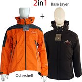 2 Outdoor-strategy jassen Gore-Tex longzip hardshell regenjas 100% water en winddicht + MidLayer isolatie of standalone jas ademend en warm een compleet systeem maat L