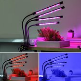 LED Grow Light - Full Spectrum - Phytolamps - DC 5V - USB - met timer - Desktop Clip Phyto Lamps - voor planten Flowers Grow - 18W