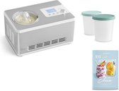 Springlane Zelfvriezende IJsmachine & Yoghurtmaker 2,0L - Elisa + 2 ijsbewaarcontainers Mint
