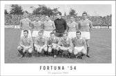 Walljar - Elftal Fortuna 54 '63 - Zwart wit poster