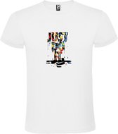 Wit  T shirt met  print van "Just Do It" in multi color print size XL