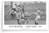 Walljar - Feyenoord - Fortuna '54 '67 - Zwart wit poster