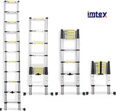 Bol.com IMTEX Telescopische ladder - aluminium - 3.80 meter hoog aanbieding