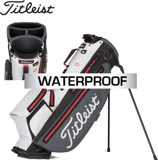 Titleist Players 4 Plus Stadry Standbag Golftas, grijs/wit/rood van Merkloos — afbeelding 5