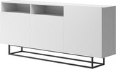 InspireMe- Dressoir - Commode - Moderne Ladenkast - Kast  - ( Breedte 180 cm Hoogte 80 cm Diepte 37cm) - TURNO KT 180  Wit