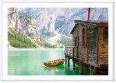 Poster Met Witte Lijst - Dolomiti Hut Poster