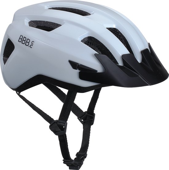 BBB Cycling Racefiets Helm - Medium: 52 - 58 CM - Wielrennen, MTB & Stadfiets - Wasbare Padding - Met Bevestiging Achterlicht - Fietshelm Dames & Heren - Glanzend Wit - Condor 2.0 BHE-173