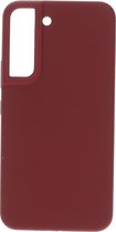 Mobiparts Siliconen Cover Case Samsung Galaxy S22 Plum Rood hoesje