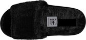 Dames pantoffels - slippers pluche zwart maat 38/39