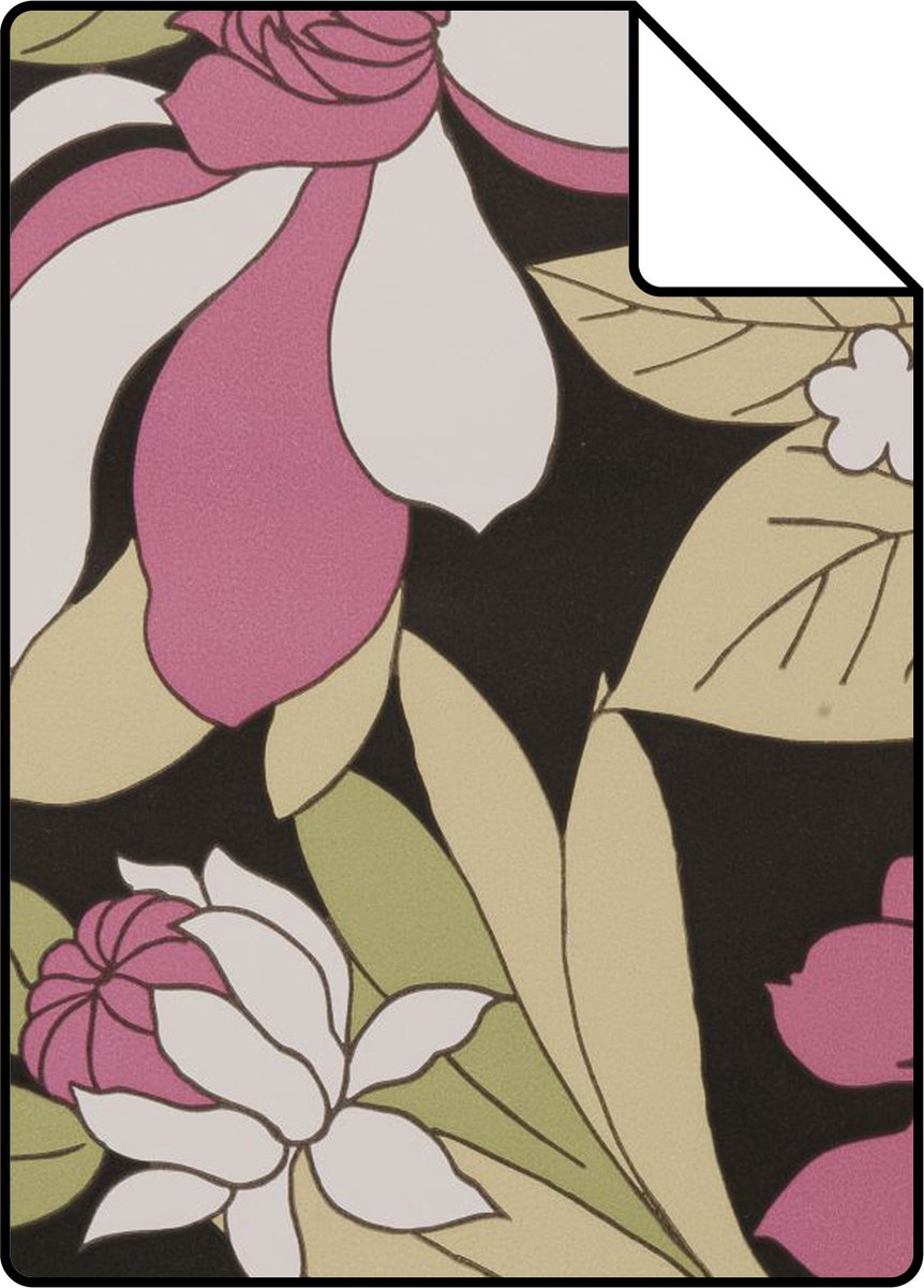 Proefstaal Origin Wallcoverings behang bloemen multicolor - 26.5 x 21 cm - 307136-S