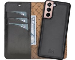 Bouletta geschikt voor Samsung Galaxy S22 Plus Uitneembare leder BookCase hoesje - Rustic Black