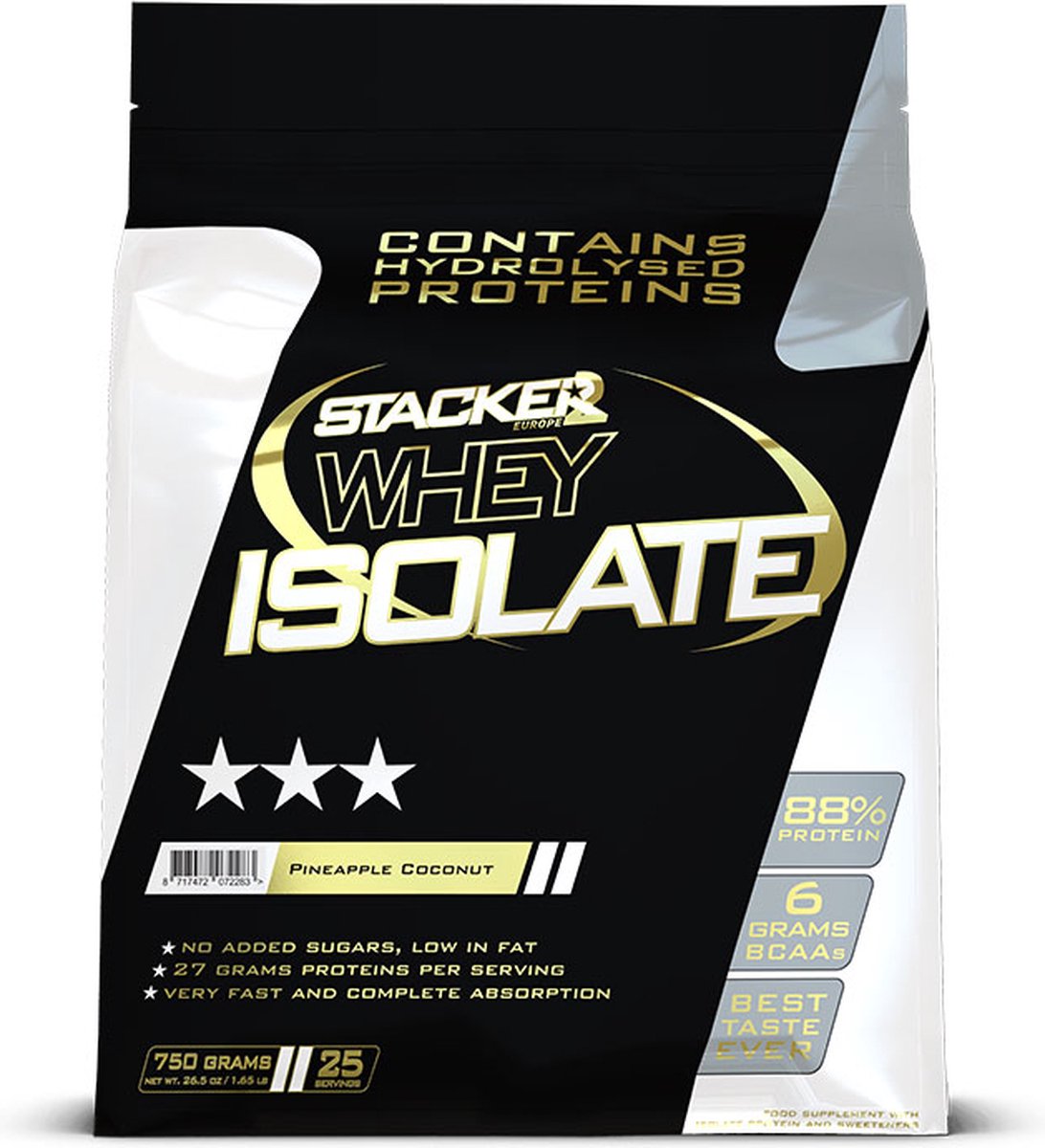 Stacker2 Whey Isolate (750g) Pineapple Coconut - Eiwitten - Wei-eiwit isolaat