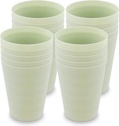 In Round Herbruikbare Plastic Drink bekers – 20 Stuks – Groen