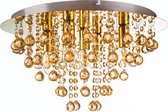 MLK - Plafondlamp - 127 - 5 Licht punten - E14 - 40 Watt - Goud