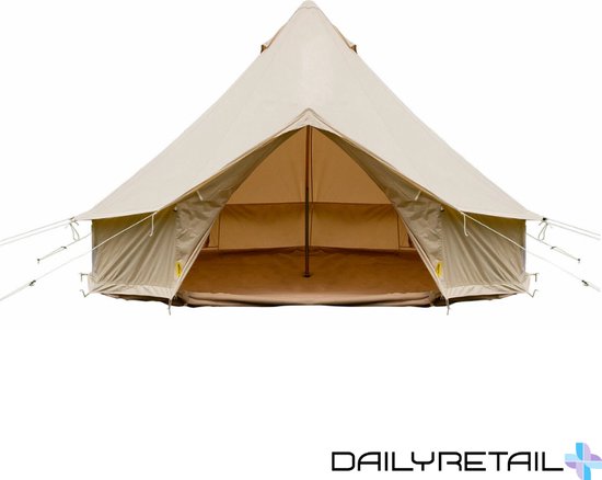 Respectvol Locomotief twaalf DailyRetail® Kampeertent Waterdicht - Camping Tent Rond - Katoen / Canvas -  Yurt -... | bol.com