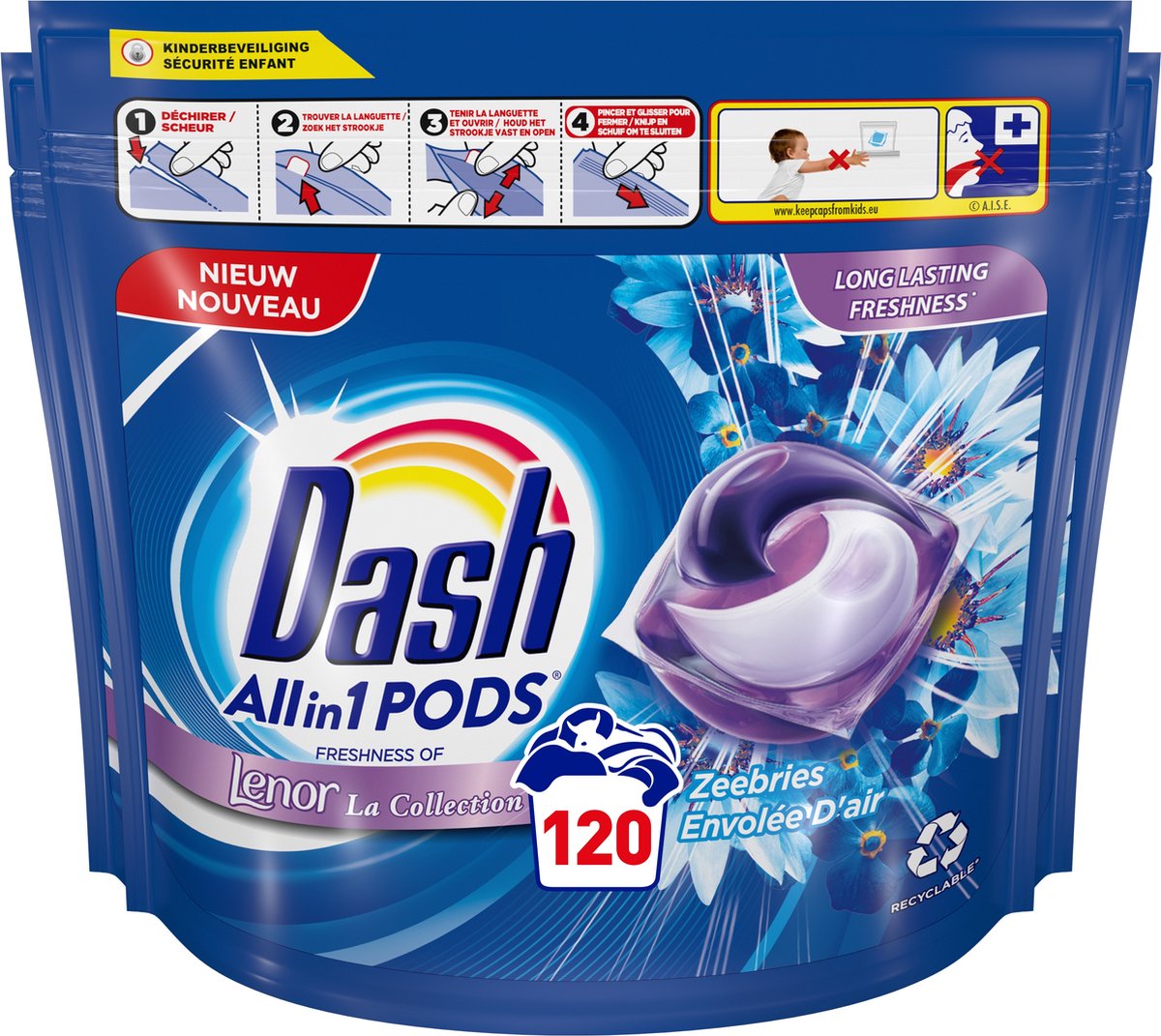 DASH Pods Lessive en capsules Allin1 - 41 lavages - Cdiscount Au quotidien