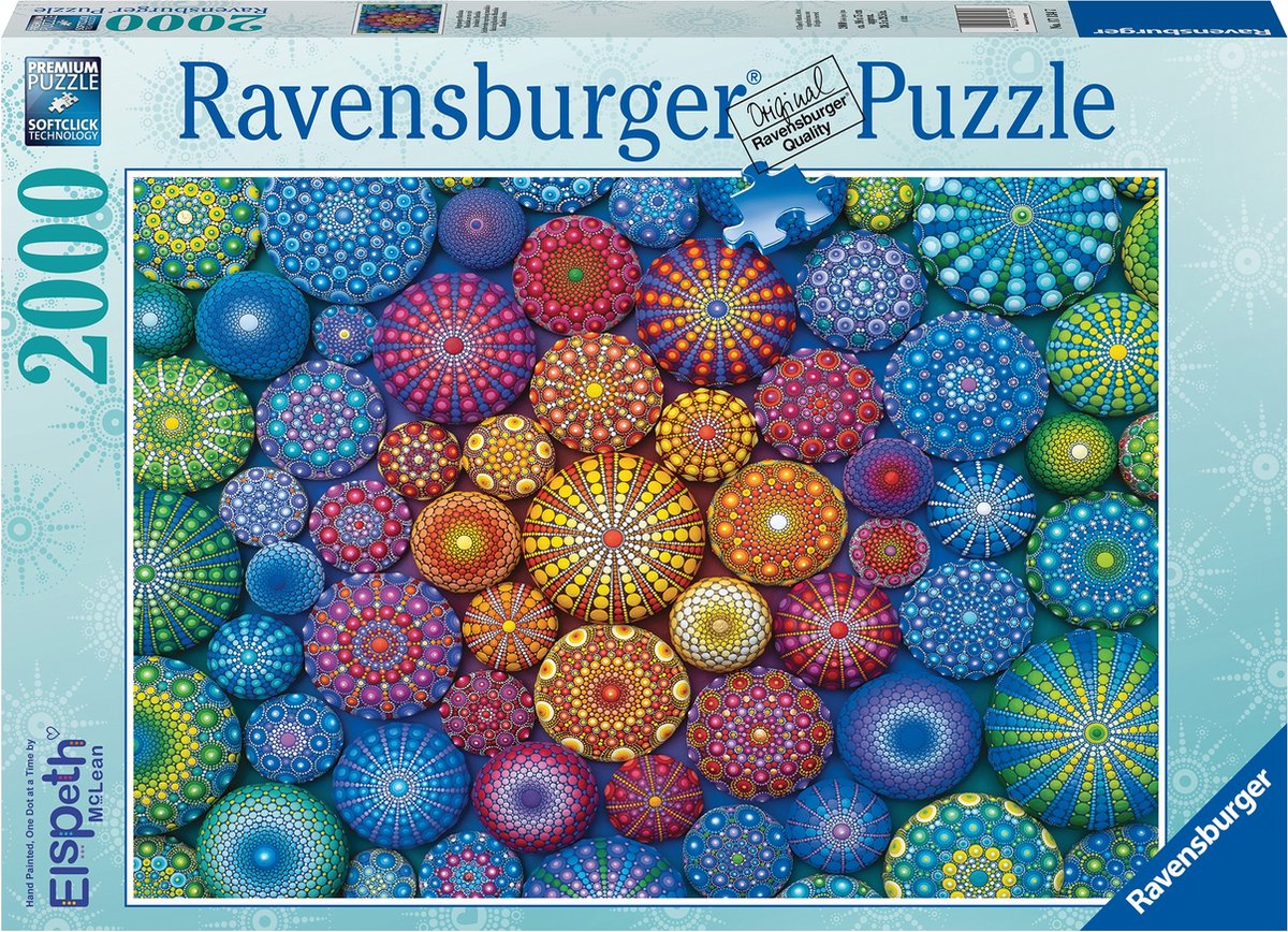 Ravensburger Puzzel 2000 Stukjes: Regenboog Mandala