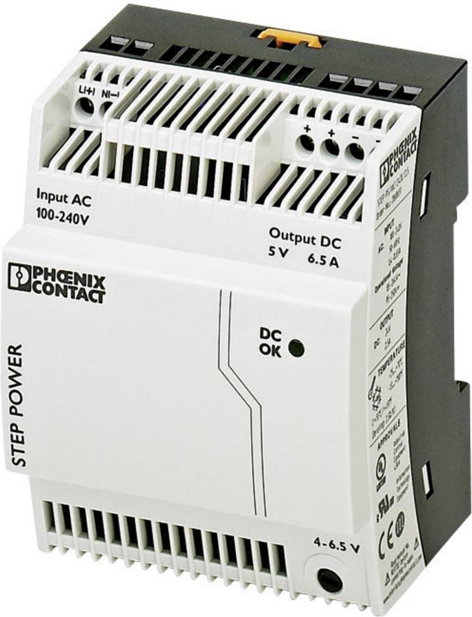Phoenix Contact STEP-PS/1AC/5DC/6.5 DIN-rail netvoeding 5 V/DC 6.5 A 32.5 W 1 x