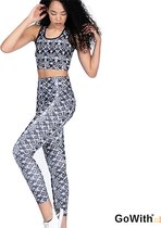 Ensemble de leggings pour femmes | pose avec motif | fermeture haute |bande élastique |leggings de sport | leggings de yoga | leggings de remise en forme | couleur: bloc de couleur | Taille : XL