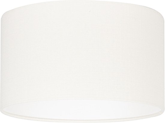 Stoffen lampenkap wit met beige gestreept 35/35/20