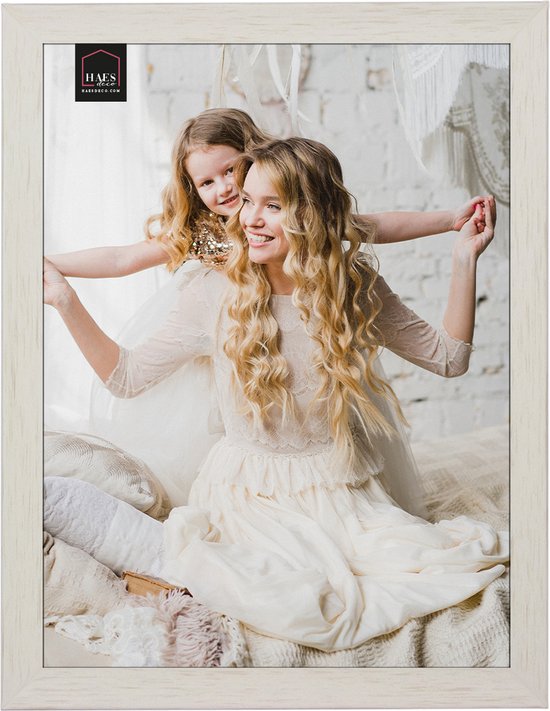 HAES DECO - Kunststof fotolijst Brion creme voor 1 foto formaat 30x40 - SP14540