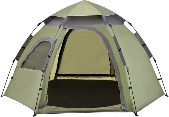 Huisje Pidgin verkenner Tent Nybro automatisch 240x205x140 cm donkergroen | bol.com