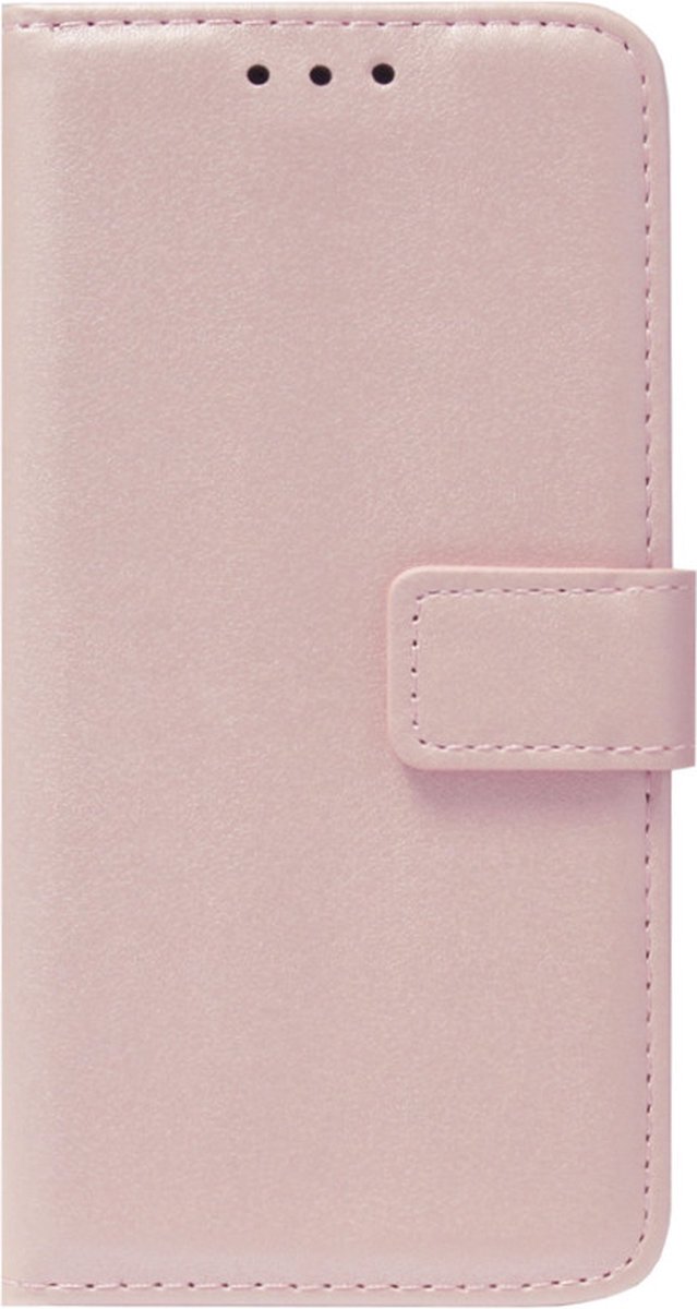 ADEL Kunstleren Book Case Pasjes Portemonnee Hoesje Geschikt voor Samsung Galaxy S22 Ultra - Goud Rose