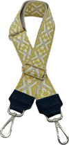 Schoudertas band - Hengsel - Bag strap - Fabric straps - Boho - Chique - Chic -  Abstracte gele stijl