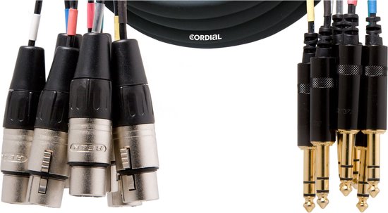 Pronomic Stage MJJ8-6 multicore 8-voudig klink, 6m - Gitaar