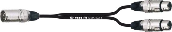 1ft 90 degree XLR a 2 Dual Estéreo Splitter Adaptador de enchufe Cable
