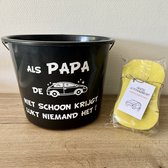 Vaderdag cadeau - autowasset| Papa’s poets set | Cadeau voor papa | Autopoets set | Verjaardag vader | Als papa zijn auto niet schoon krijgt lukt niemand het!
