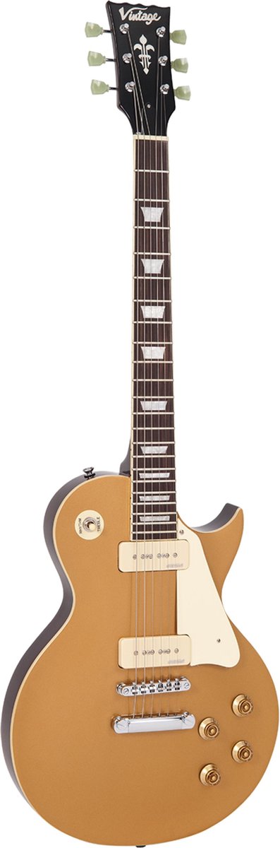 Vintage standaard Series V100GT goud Top - Single-cut elektrische gitaar