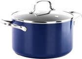 Blue Diamond – casserole avec couvercle – marmite/faitout – 22 cm – capacité ; 4,76 L – Blauw