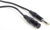 DAP Audio Microfoon Kabel - Female XLR naar Jack Stereo - 3m (Zwart)