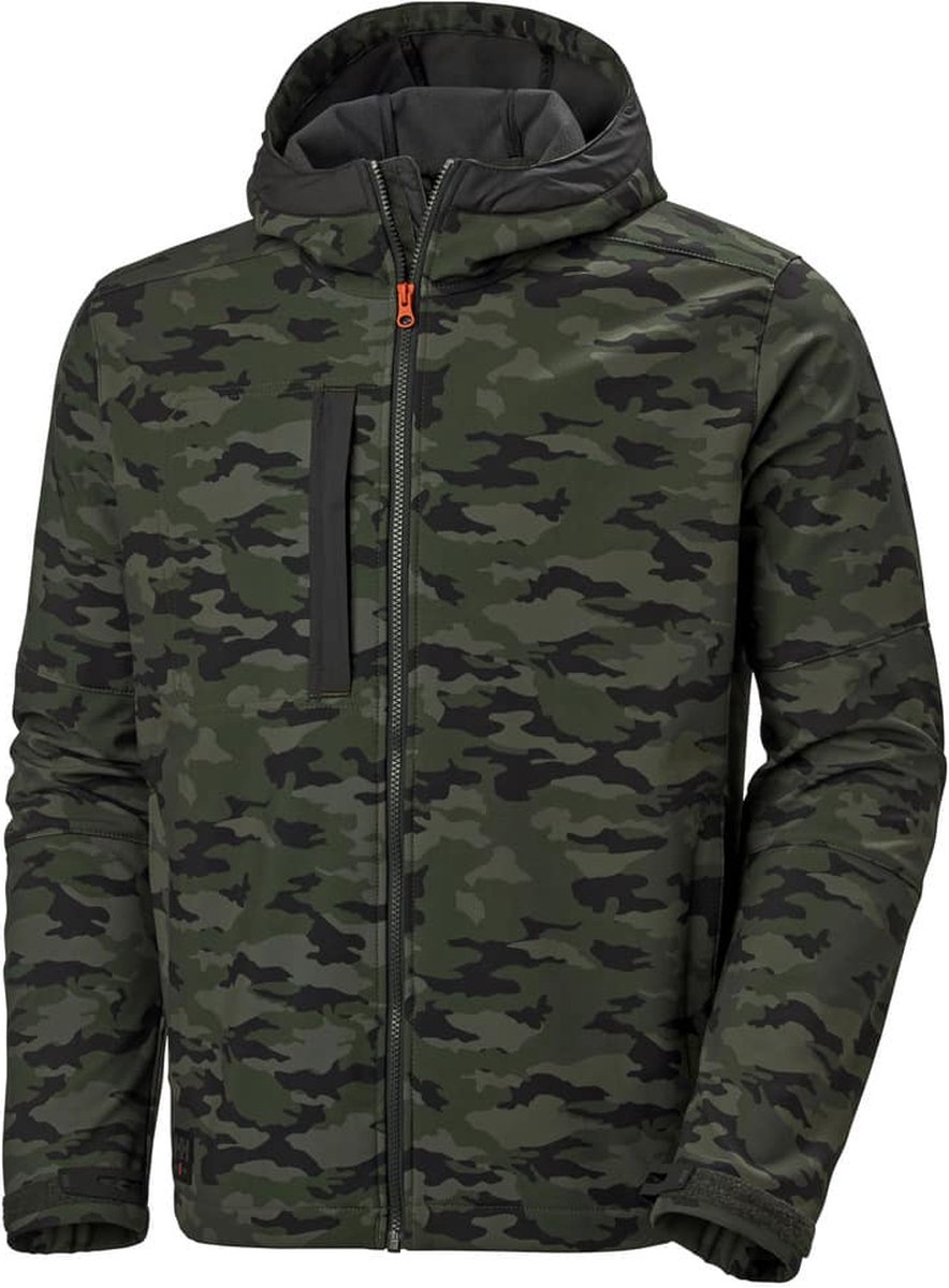 Helly Hansen Kensington Hooded Softshell 74230 - Mannen - Groen/Camo - XL