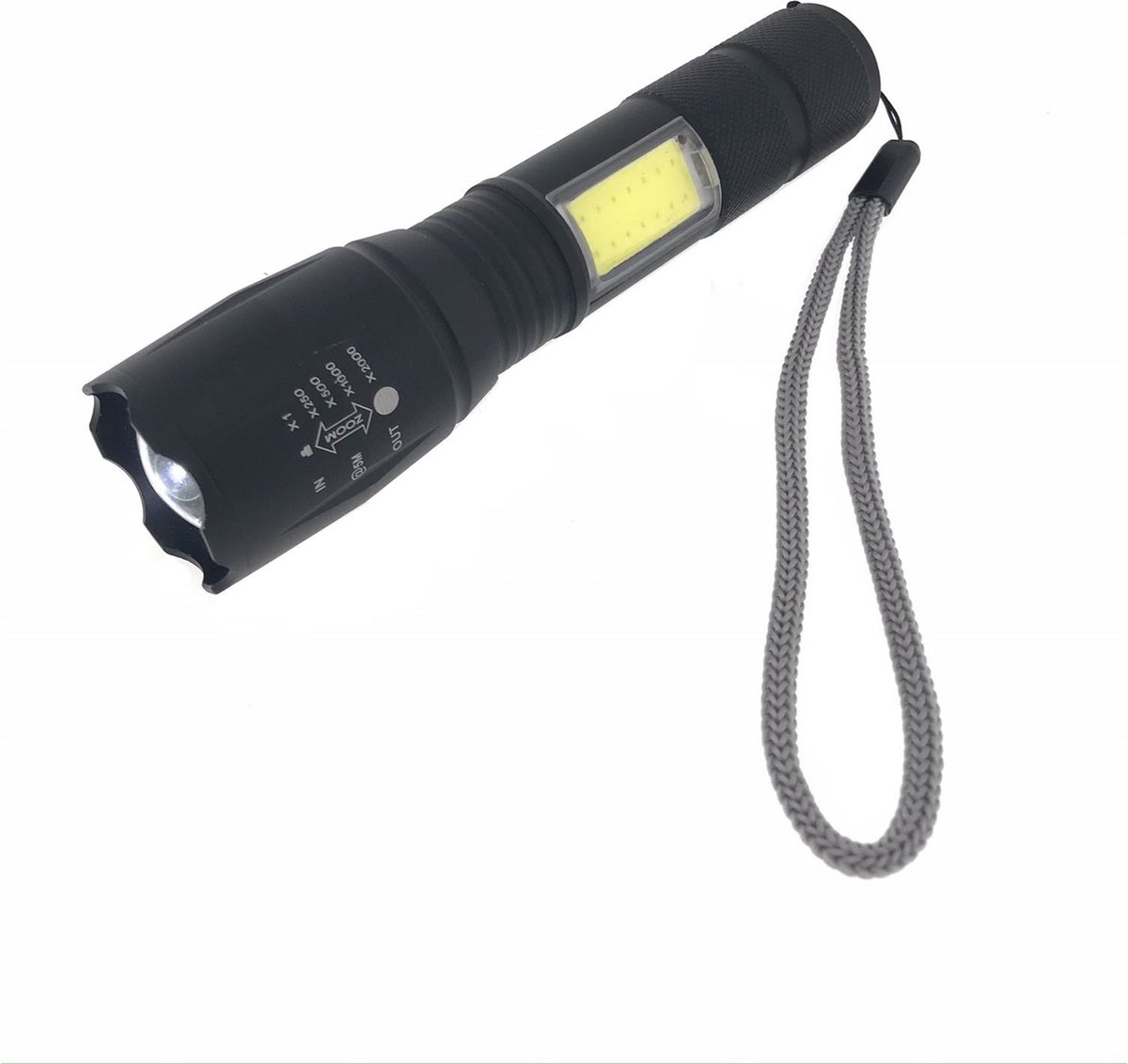 Hofftech Zaklamp - 5 Watt - 14 cm - 5 Standen - Zwart