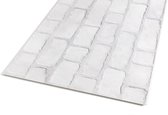 ARTENS - PVC wandbekleding WHITE BRIKS - Wandbekleding - Wandtegels - Witte baksteen - L.70 x B.40 cm x 4.2 mm (dikte)