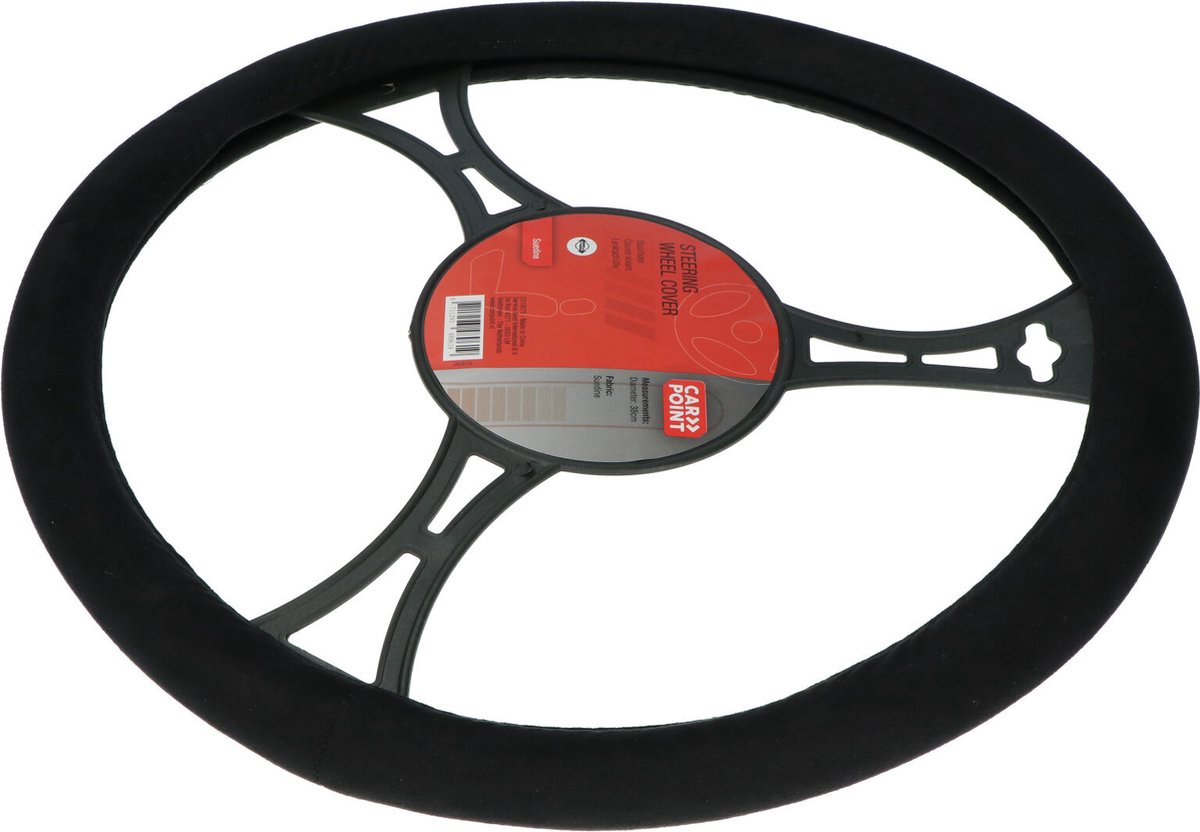 Promotie Roei uit Dagelijks Carpoint Stuurhoes Auto - Suedine/Suède Zwart - Voor sturen met een  diameter van 37-39 cm | bol.com