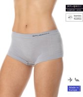 Brubeck Dames Ondergoed Boxershorts Naadloos met Merinowol - Ash Grijs M